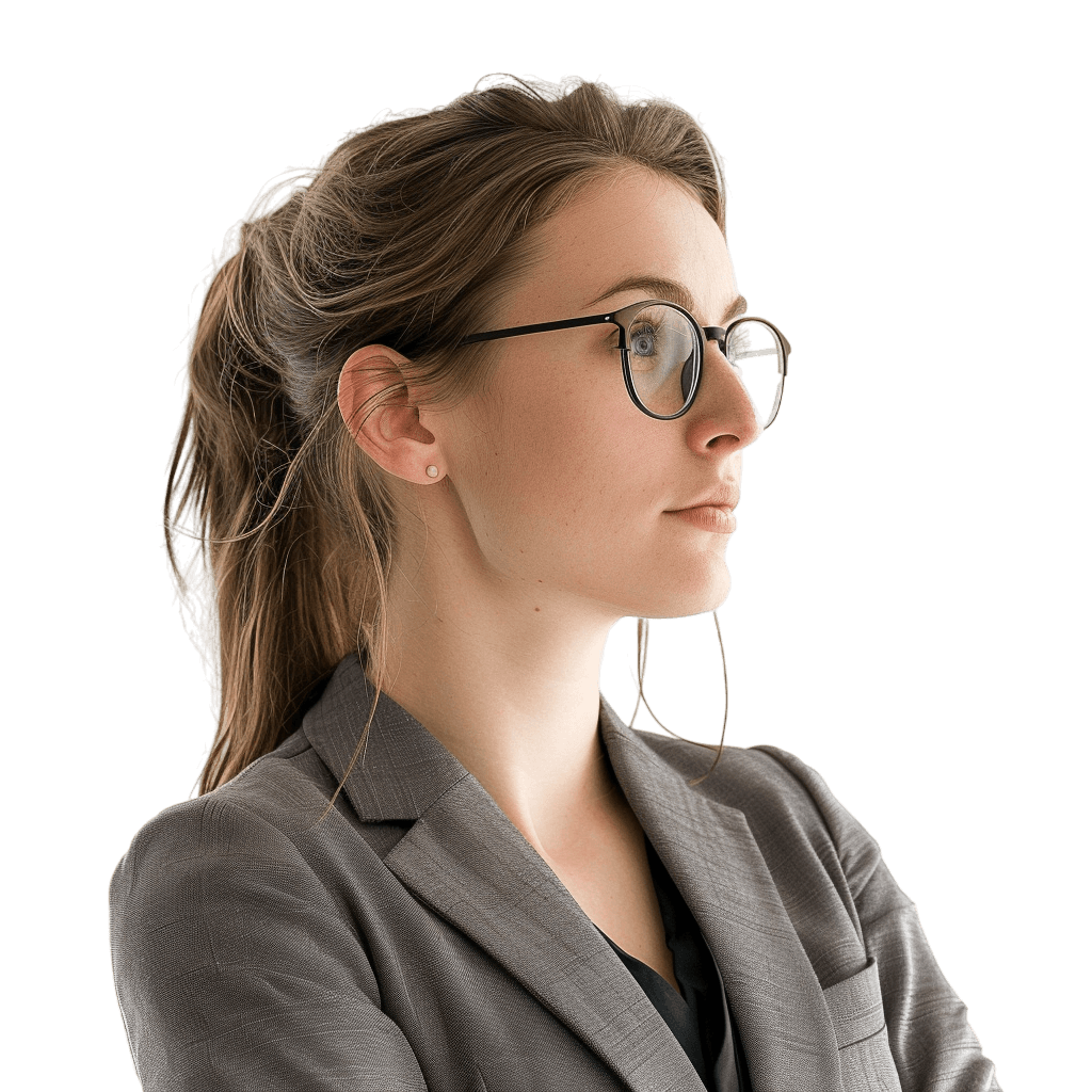 Senior accounts officer working at office desk