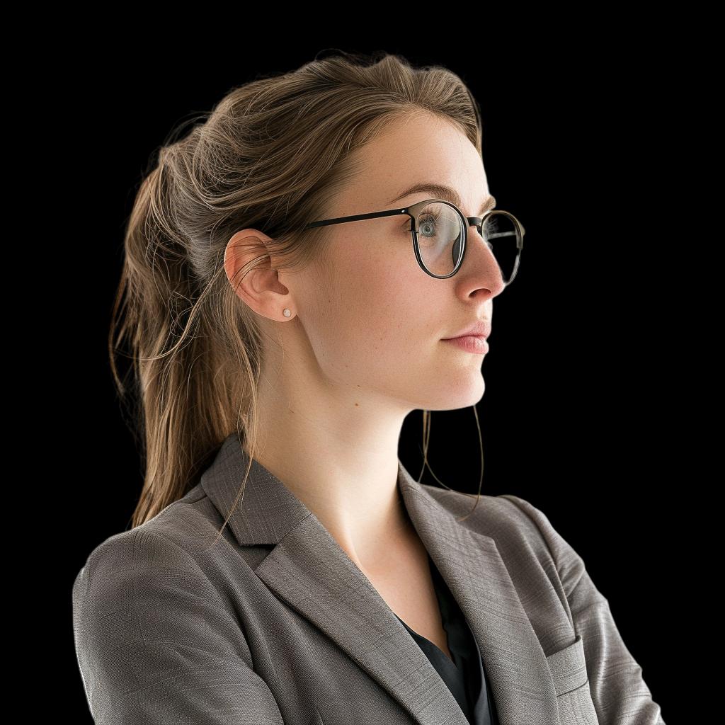 Senior accounts officer working at office desk