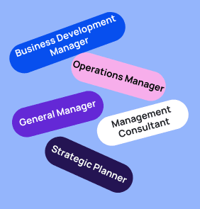 Portrait-style image representing mba