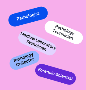 Portrait-style image representing pathology