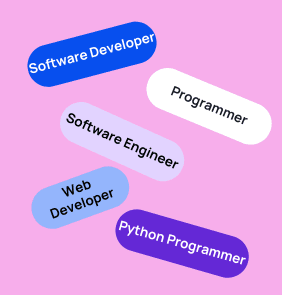 Portrait-style image representing programming