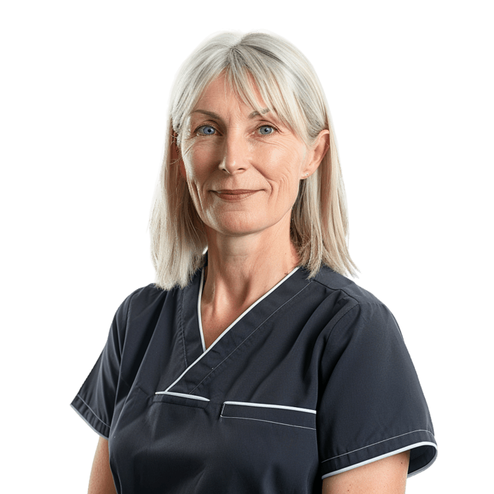 Nursing educator teaching clinical skills to students