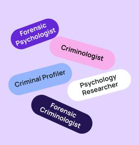 Icon of a brain with magnifying glass, symbolising forensic psychology.